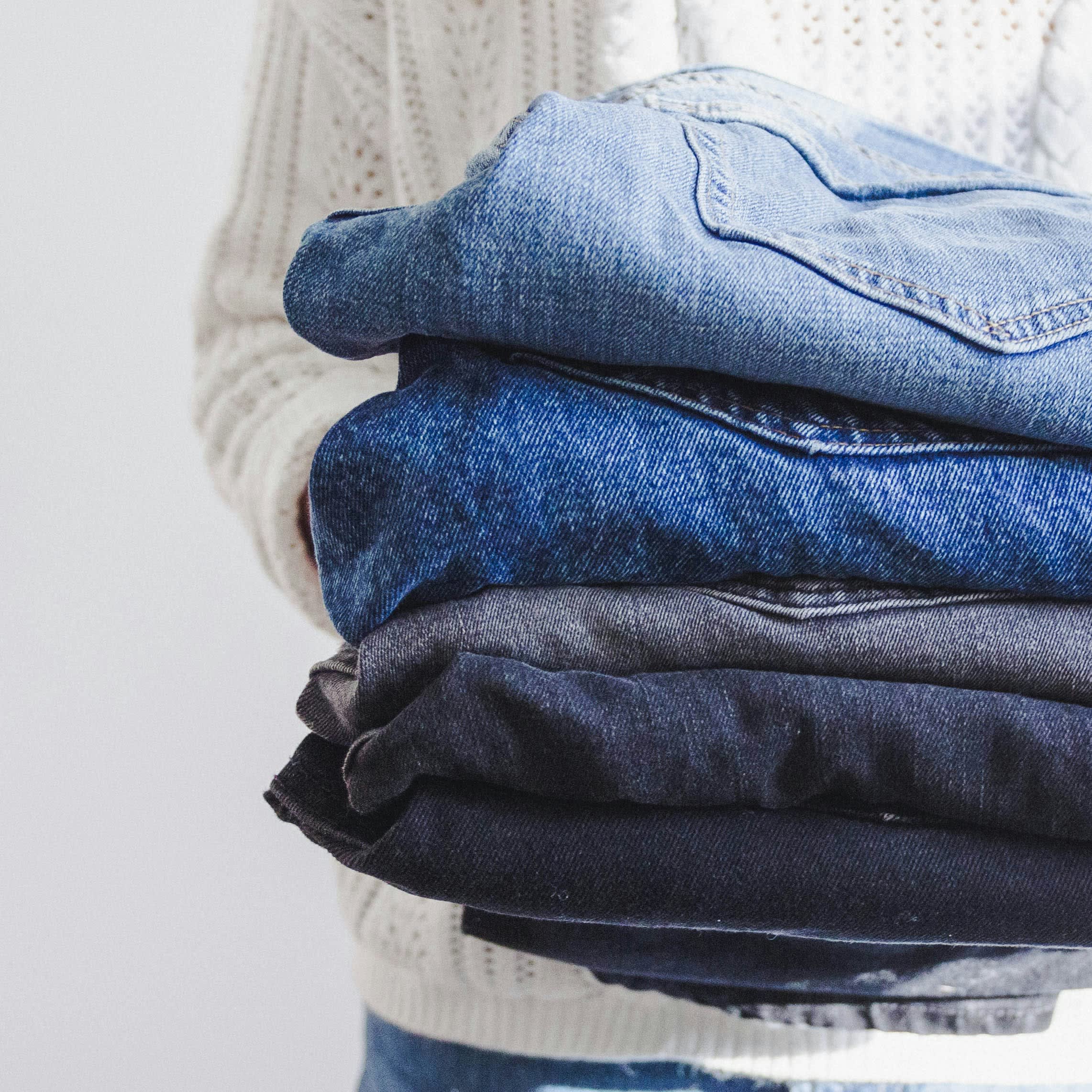 River & Cabin" Soft-Stretch Denim Stack – Set of 3